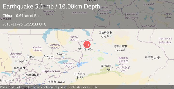 Map of NORTHERN XINJIANG, CHINA