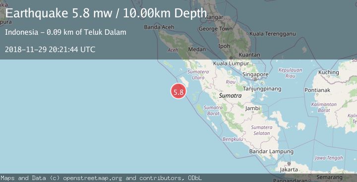 Map of NIAS REGION, INDONESIA