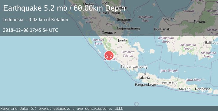 Map of SOUTHERN SUMATRA, INDONESIA