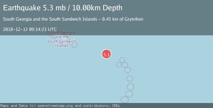 Map of SOUTH SANDWICH ISLANDS REGION