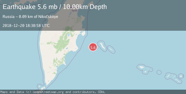 Map of KOMANDORSKIYE OSTROVA REGION