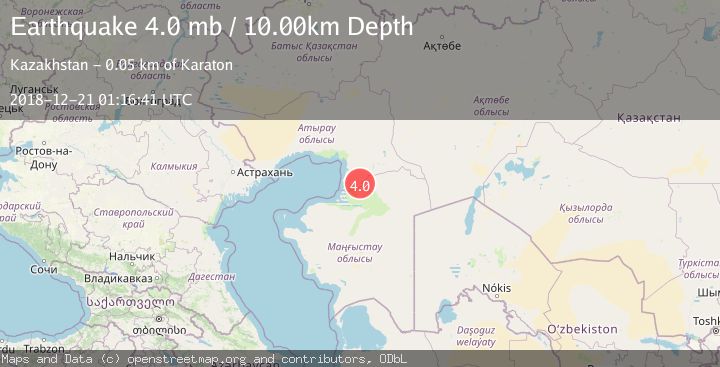 Map of WESTERN KAZAKHSTAN