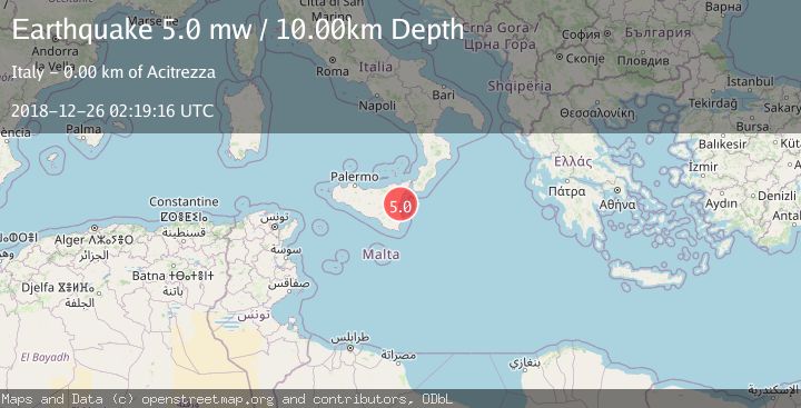 Map of SICILY, ITALY
