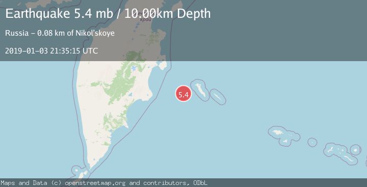 Map of KOMANDORSKIYE OSTROVA REGION