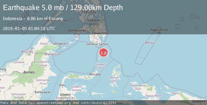 Map of KEPULAUAN TALAUD, INDONESIA