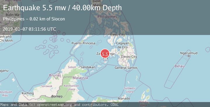 Map of MINDANAO, PHILIPPINES