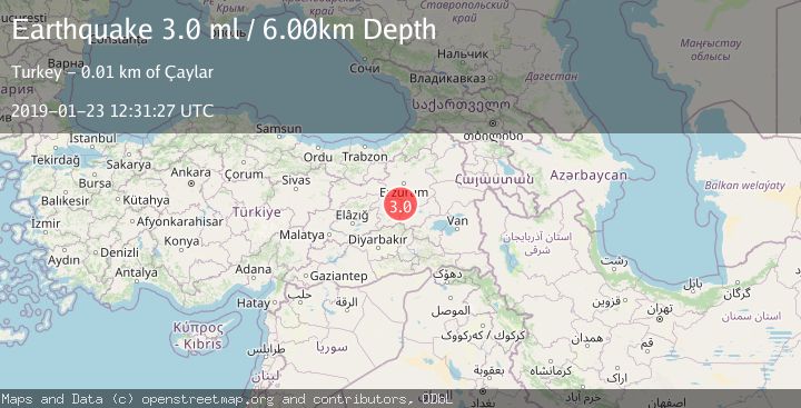 Map of EASTERN TURKEY
