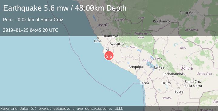Map of NEAR COAST OF CENTRAL PERU