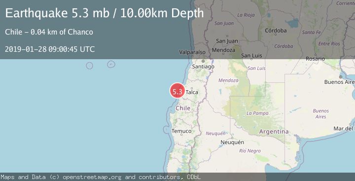 Map of OFFSHORE MAULE, CHILE