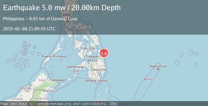 Map of MINDANAO, PHILIPPINES