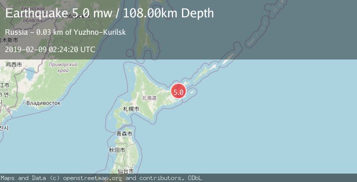 Map of HOKKAIDO, JAPAN REGION