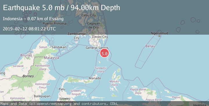 Map of KEPULAUAN TALAUD, INDONESIA