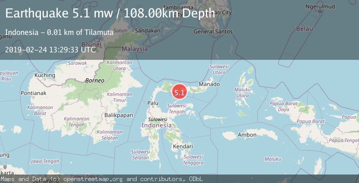 Map of MINAHASA, SULAWESI, INDONESIA