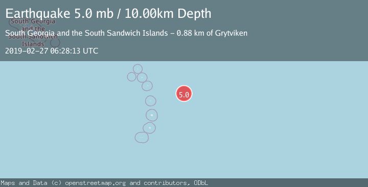 Map of SOUTH SANDWICH ISLANDS REGION