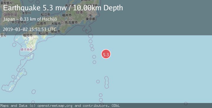 Map of IZU ISLANDS, JAPAN REGION