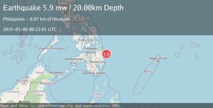 Map of MINDANAO, PHILIPPINES