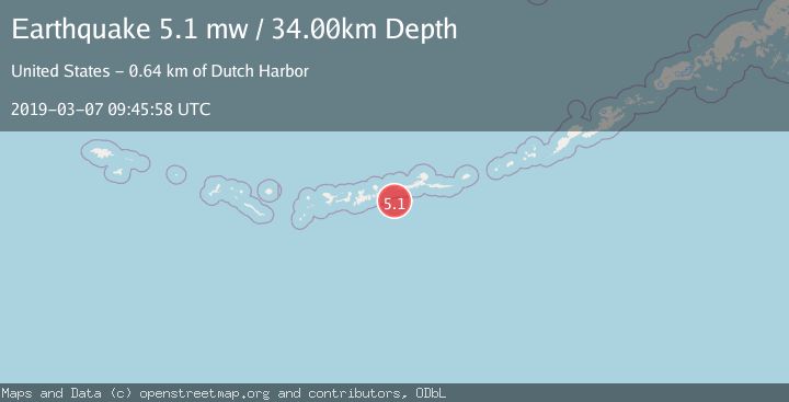 Map of ANDREANOF ISLANDS, ALEUTIAN IS.