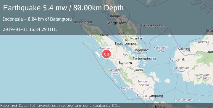 Map of NORTHERN SUMATRA, INDONESIA