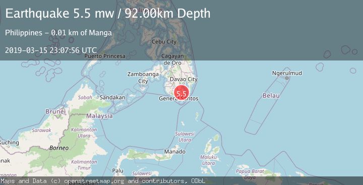 Map of MINDANAO, PHILIPPINES