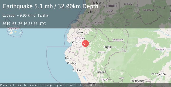 Map of PERU-ECUADOR BORDER REGION