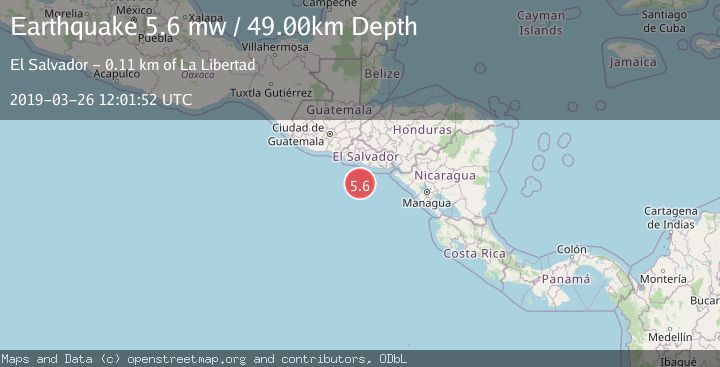 Map of OFFSHORE EL SALVADOR