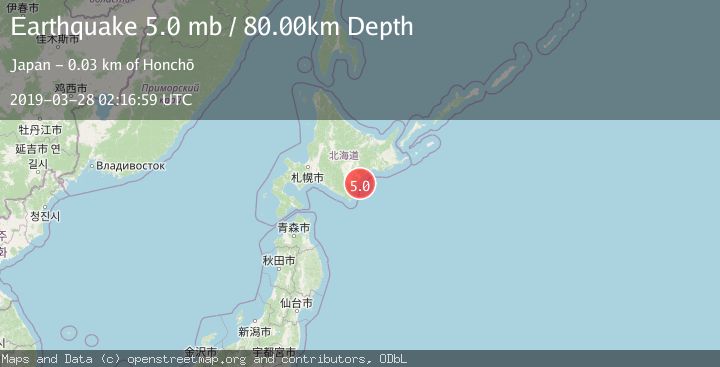 Map of HOKKAIDO, JAPAN REGION