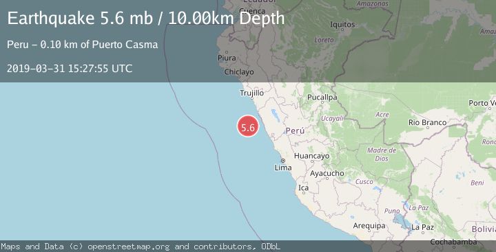 Map of OFF COAST OF NORTHERN PERU