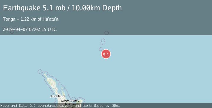 Map of KERMADEC ISLANDS REGION