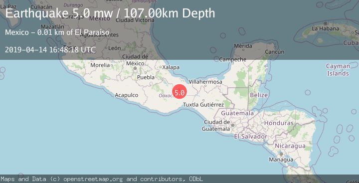 Map of OAXACA, MEXICO