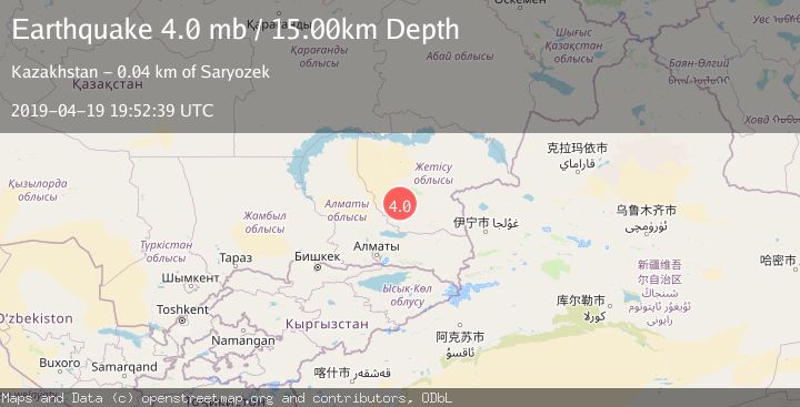 Map of EASTERN KAZAKHSTAN