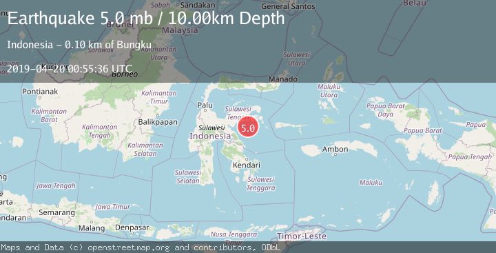 Map of SULAWESI, INDONESIA