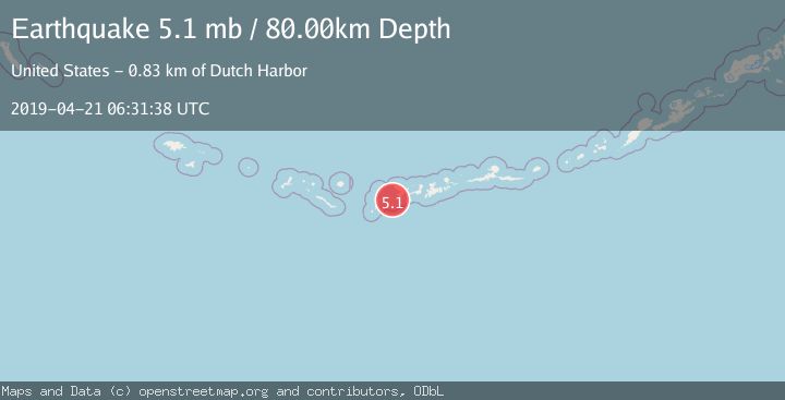 Map of ANDREANOF ISLANDS, ALEUTIAN IS.
