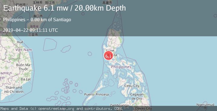 Map of LUZON, PHILIPPINES