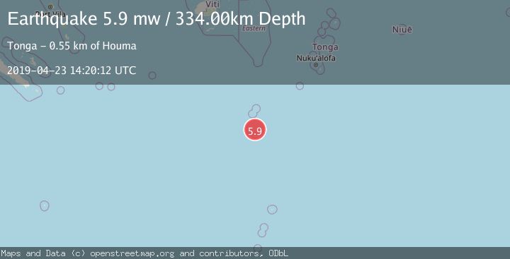 Map of SOUTH OF FIJI ISLANDS