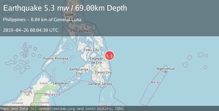 Map of MINDANAO, PHILIPPINES