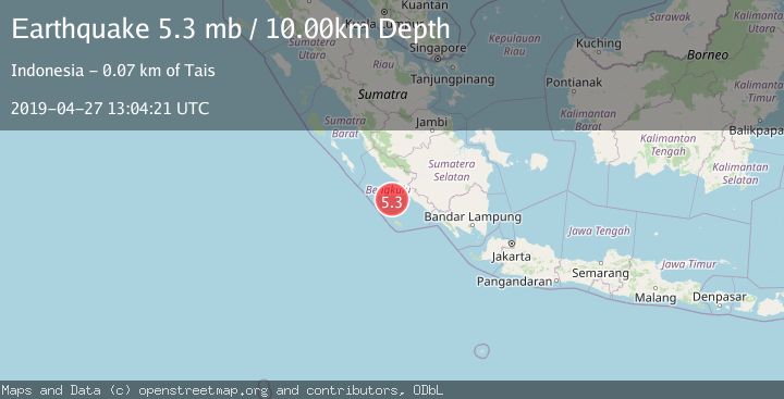 Map of SOUTHERN SUMATRA, INDONESIA