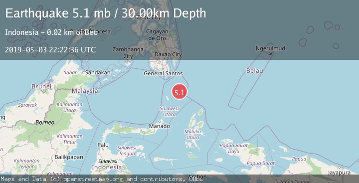 Map of KEPULAUAN TALAUD, INDONESIA
