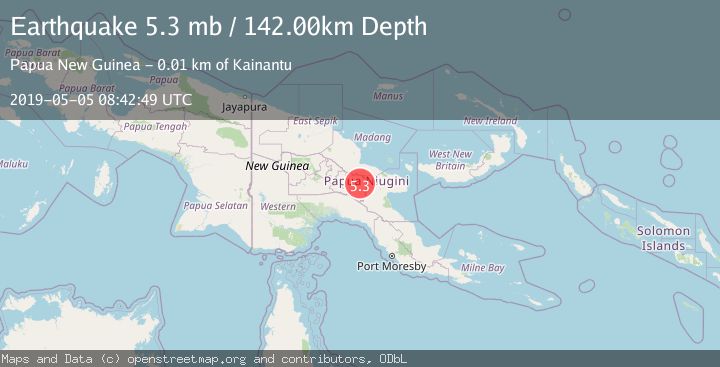 Map of NEW GUINEA, PAPUA NEW GUINEA