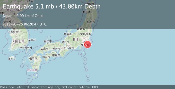 Map of NEAR EAST COAST OF HONSHU, JAPAN