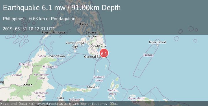 Map of MINDANAO, PHILIPPINES