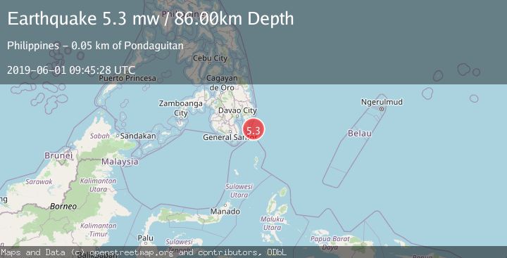 Map of MINDANAO, PHILIPPINES