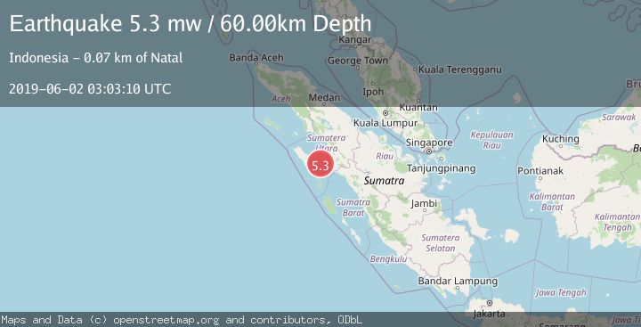 Map of NIAS REGION, INDONESIA