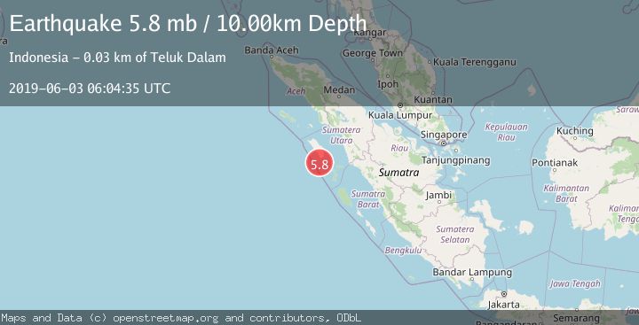 Map of NIAS REGION, INDONESIA