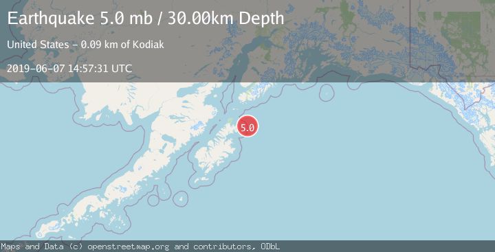 Map of KODIAK ISLAND REGION, ALASKA