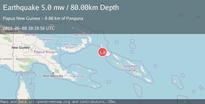Map of BOUGAINVILLE REGION, P.N.G.
