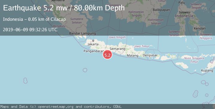 Map of JAVA, INDONESIA