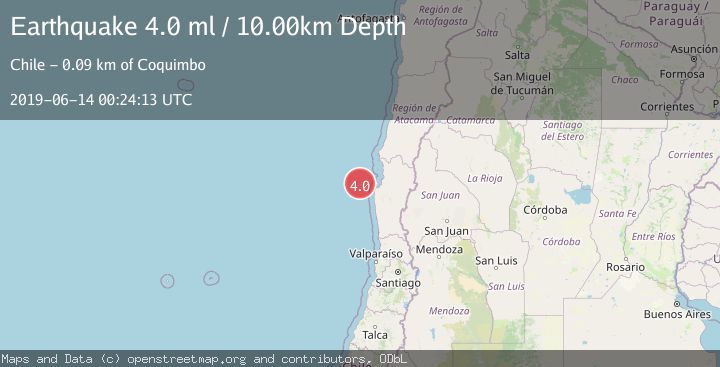 Map of OFFSHORE COQUIMBO, CHILE