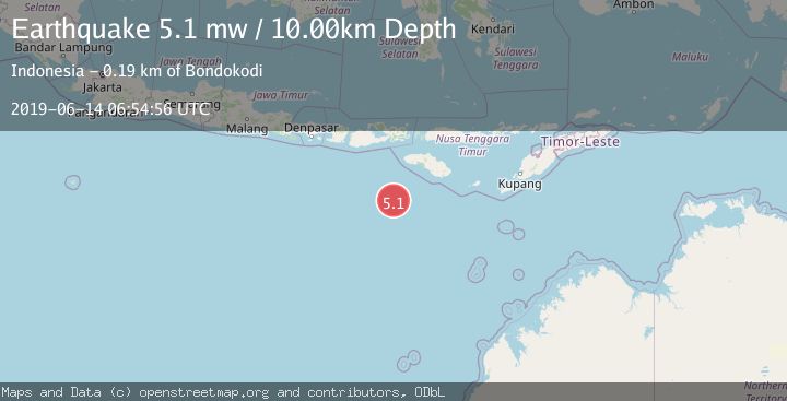 Map of SOUTH OF SUMBAWA, INDONESIA