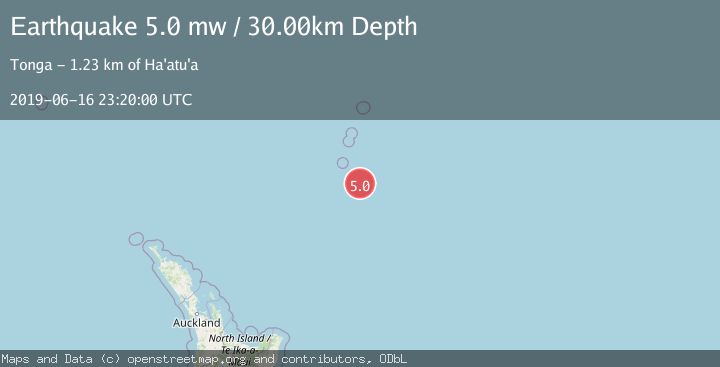 Map of SOUTH OF KERMADEC ISLANDS