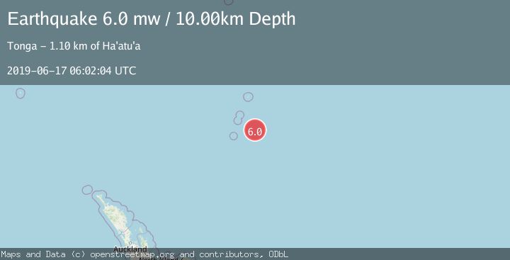 Map of KERMADEC ISLANDS REGION